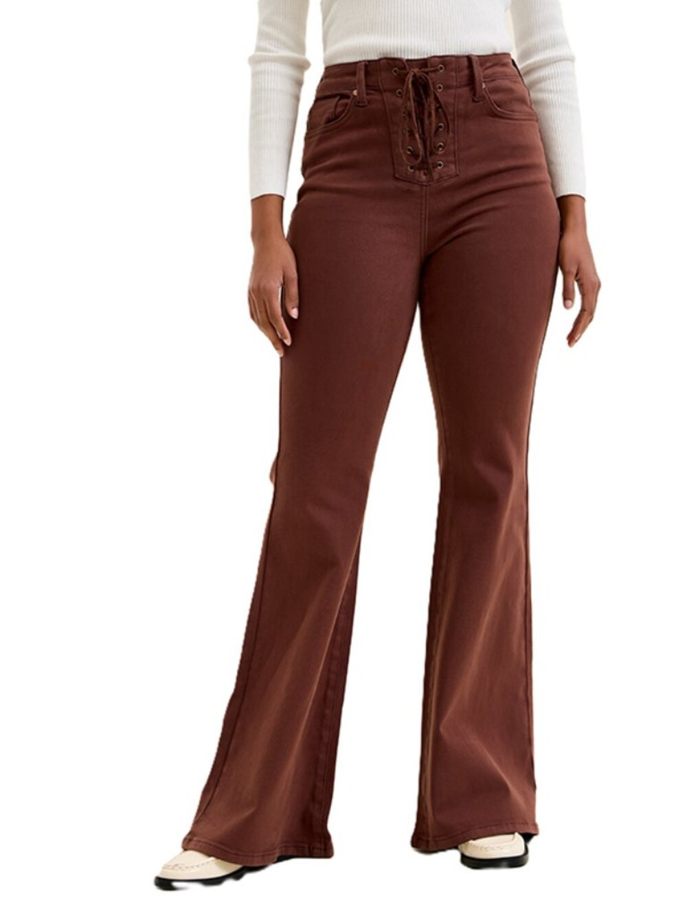 Judy Blue  Ultra Flare Jeans with Lace-Up